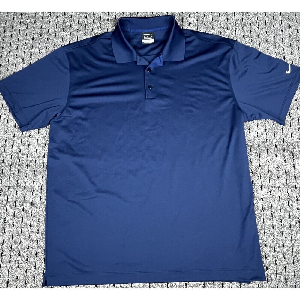 Nike Golf Drifit Mens XL Shirt Blue‎ Polo Short Sleeve